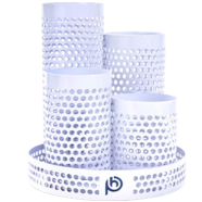 PH White Multi-Round Metal Pen Holder - 169567