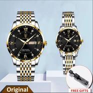 POEDAGAR 836 Couple Set 2 Pcs Luxury Quartz Watch for Men and Women