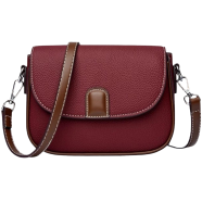 PU Leather Crossbody Hand Bag For Women - Maroon