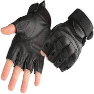 PU Leather Half Finger Hand Gloves For Bikers