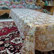 PVC Golden Color Tablecloth Tea Cup Mat Table Cover