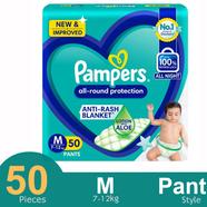 Pampers All Round Pants System Baby Diper (M Size) (7-12 kg) (50Pcs) - PM0133