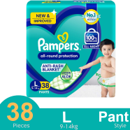 Pampers Jumbo Pants System Baby Diaper (L Size) (9-14 Kg) (38 Pcs) - PM0151