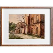 Panam City Watercolor Landscape - (27x20)inches