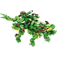 Panlos 12 in 1 Tyrannosaurus Dinosaur Toy Model Educational Carton Kids 577 Piece Building Blocks Brick Set