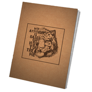 Paper Tree Vintage Notebook Sketchbook Drawing Sketchpad- TIGER MY ATTITUDE