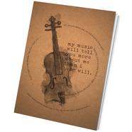 Paper Tree Vintage Notebook Sketchbook Drawing Sketchpad- MY MUSIC WILL TELL