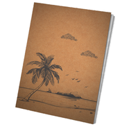 Paper Tree Vintage Notebook Sketchbook Drawing Sketchpad- VILLAGE TREE WITH RIVER