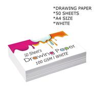 Papertree White Drawing Paper- 50 Pcs