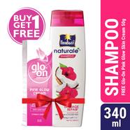 Parachute Naturale Shampoo Damage Repair 340ml (Glo-On Pink Glow Cream 50g Free)