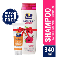 Parachute Naturale Shampoo Damage Repair 340ml (FREE Orange Facewash - ANTI PIMPLE - 50gm)
