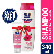 Parachute Naturale Shampoo Damage Repair 340ml (FREE Goat Milk Facewash - GLOW - 50gm)