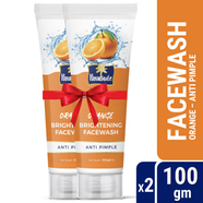 Parachute SkinPure Orange Brightening Facewash (Anti Pimple) Double Pack (100gm x 2)