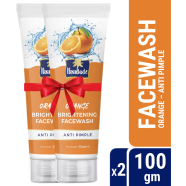Parachute SkinPure Orange Brightening Facewash (Anti Pimple) Double Pack (100gm x 2)