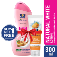Parachute SkinPure Skin Lotion Natural White 300ml (FREE Orange Facewash - ANTI PIMPLE - 50gm)