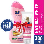 Parachute SkinPure Skin Lotion Natural White 300ml (FREE Goat Milk Facewash - GLOW - 50gm)