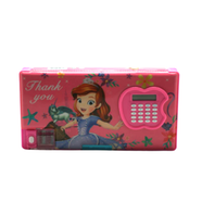 Pencil Box with Calculator Pink