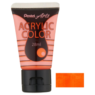 Pentel Acrylic Color 28ML - Fluorescent Orange - WA2-T81E