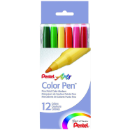 Pentel Arts Color Pen Assorted 12 Color Set - S360-12