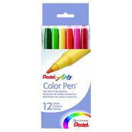 Pentel Arts Color Pen Assorted 12 Color Set - S360-12