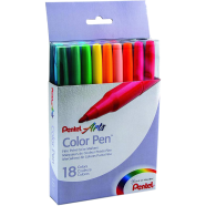 Pentel Arts Color Pen Assorted 18 Color Set - S360-18
