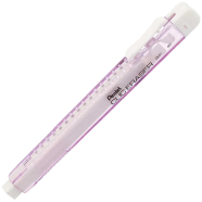 Pentel Clic Eraser ZE81-Transparent Violet Barrel White(NON PVC) - ZE81V-WE