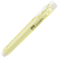 Pentel Clic Eraser ZE81-Transparent Yellow Barrel White(NON PVC) - ZE81G-WE