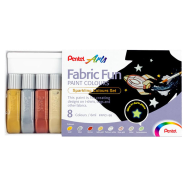 Pentel Fabric Fun Paint 8 ColorSet Spekling Colors - FFPC1-S8E