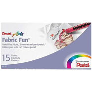 Pentel Fabric Fun Pastel Dye Sticks15 Colors Set - PTS-15