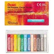 Pentel Oil Pastel Large Stick 12 Colors Set image