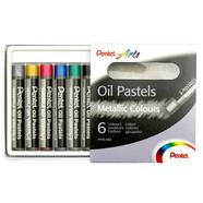 Pentel Oil Pastel Metallic 6 Color Set - PHN-M6