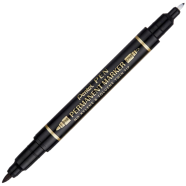 Pentel Permanent Marker Twin Tip - Black - N75W-AE