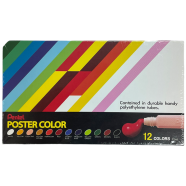 Pentel Poster 12 Colors Set IN PE Tube - YNGP-12H