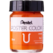 Pentel Poster Color 30cc WPU - Orange - WPU-T03