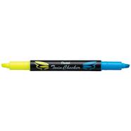 Pentel Twin Color Tip Highlighter-Yellow/Sky Blue - SLW8-GSE