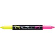 Pentel Twin Color Tip Highlighter-Yellow/Pink - SLW8-GPE