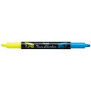Pentel Twin Color Tip Highlighter-Yellow/Sky Blue - SLW8-GSE