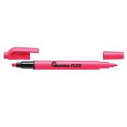 Pentel Twin Tip Illumina Flex Highlighter Flexible Chiset and Fine Tip - Pink - SLW11-PE