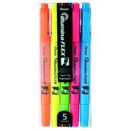 Pentel Twin Tip Illumina Flex Highlighter 5 ColorS Set - SLW11-5E