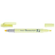 Pentel Twin Tip Illumina Flex Highlighter Flexible Chiset and Fine Tip - Pastel Yellow - SLW11P-GE