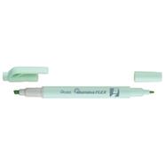 Pentel Twin Tip Illumina Flex Highlighter Flexible Chiset and Fine Tip - Pastel Green - SLW11P-KE