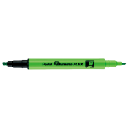 Pentel Twin Tip Illumina Flex Highlighter Flexible Chiset and Fine Tip - Light Green - SLW11-KE