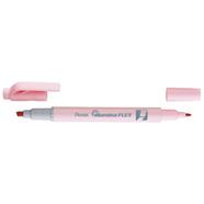 Pentel Twin Tip Illumina Flex Highlighter Flexible Chiset and Fine Tip - Pastel Pink - SLW11P-PE