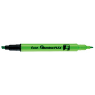 Pentel Twin Tip Illumina Flex Highlighter Flexible Chiset and Fine Tip - Light Green - SLW11-KE