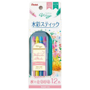 Pentel Vistage WaterColor StickS WZ Water Brush Set (SWEET MIX) - GSS1-12SW
