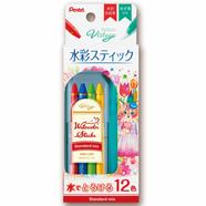 Pentel Vistage Water Color StickS WZ Water Brush Set (STANDARD MIX) - GSS1-12ST