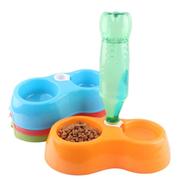 Pet 2 IN1 Bowl Food Bowl Drinking Feeding Bowls No Bottle