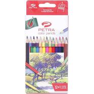 Petra Color Pencil Big Size 12Pcs 1Pc Free