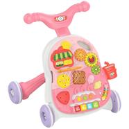 Pink two in one and active table cake walker push walker baby activity - HE0815