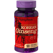 Piping Rock Korean Ginseng 500mg Panax Ginseng 90 Capsules